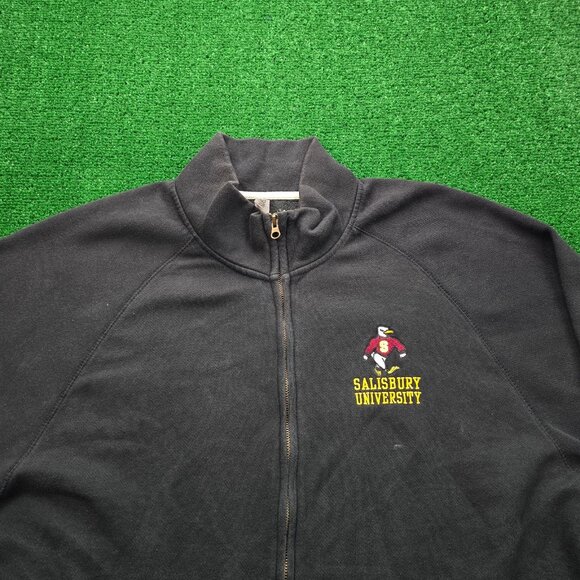 Salisbury University Gulls Jacket Mens 2XL Black Full Zip Embroidered Logo - Picture 2 of 11